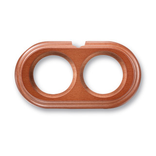 Socle 2 elements horizontale avec 1 trou hêtre vielli