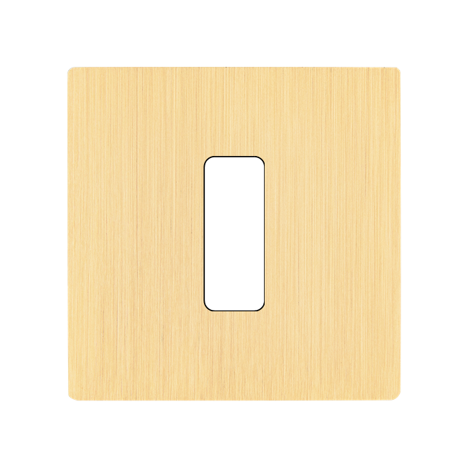 Façade M Laiton Brosse Simple 1 Bouton magnétique Façade M Laiton Brosse Simple 1 Bouton magnétique