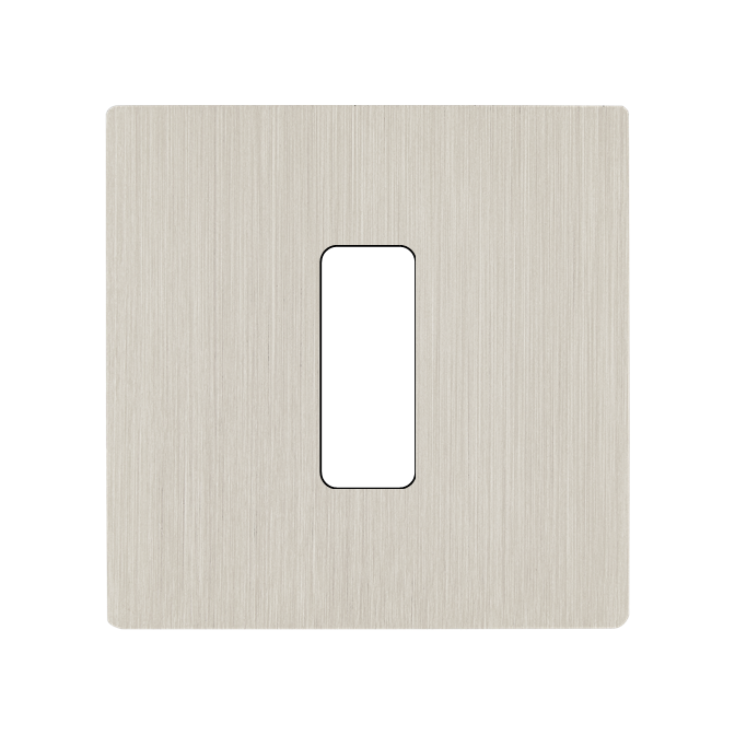 Façade M Nickel Brosse Simple 1 Bouton magnétique Façade M Nickel Brosse Simple 1 Bouton magnétique