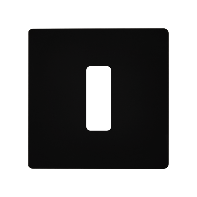 Façade M Noir Mat Simple 1 Bouton magnétique Façade M Noir Mat Simple 1 Bouton magnétique