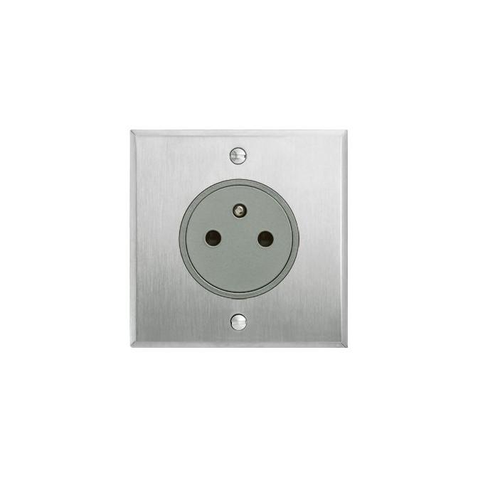 Art d'Arnould Mémoire prise 2P+T Surface 16A 250V - acier brossé Art d'Arnould Mémoire prise 2P+T Surface 16A 250V - acier brossé