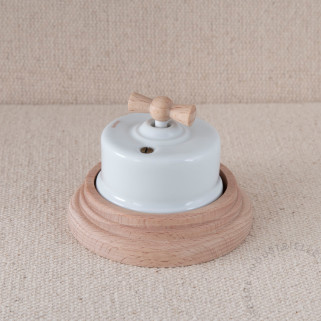 BP rotatif Garby porc. noire manette noire socle hêtre vieilli