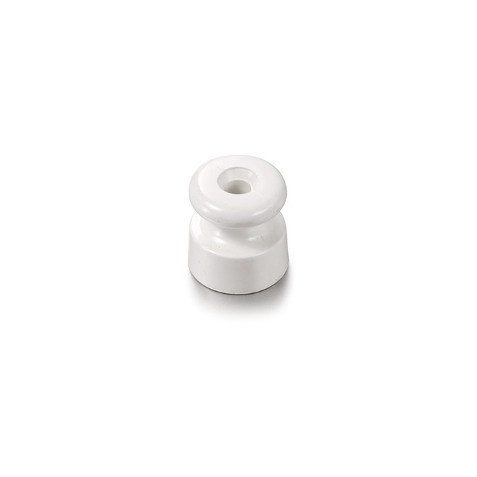 Isolateur porcelaine pour cable tressé (25 un) porcelaine blanche