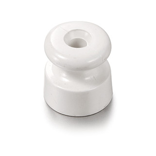 Isolateur porcelaine pour cable tressé (25 un) porcelaine blanche