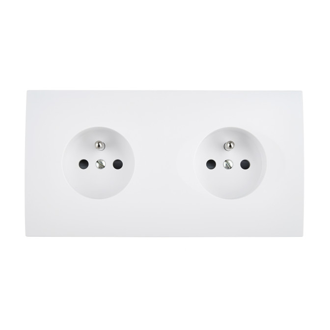 Façade Karo Blanche Double Horizontale PC Pc