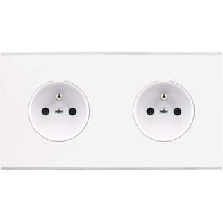 Façade Confidence Laiton Blanc Double Horizontale PC Pc