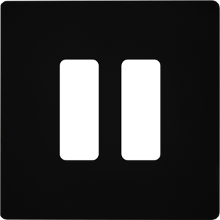 Façade M Noir Mat Simple 2 Boutons magnétique