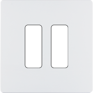 Façade M Blanc Mat Simple 2 Boutons magnétique