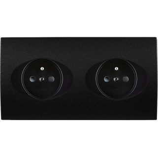 Façade Karo Noir Soft Touch Double Horizontale PC Pc