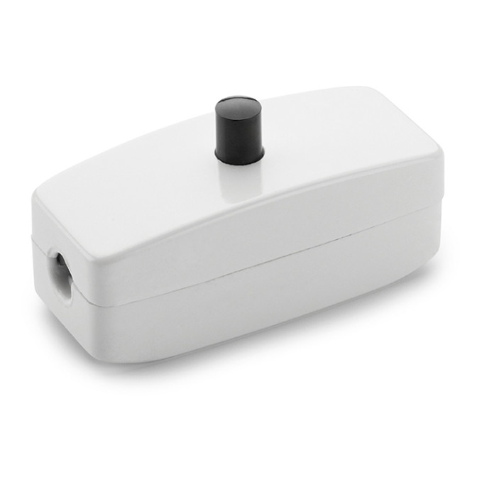 Interrupteur à câble Duroplast avec bouton poussoir noir