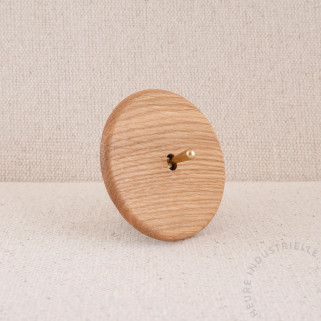 Interrupteur simple Modelec Iris chêne clair levier laiton