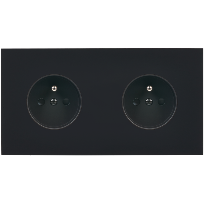 Façade Désir Noir Mat Double Horizontale PC Pc