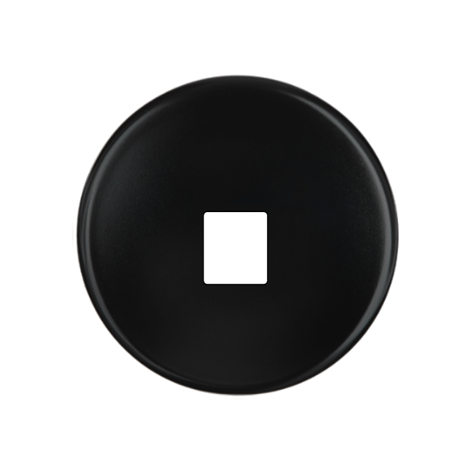 Façade Iris Noir Soft Touch Simple M1 Façade à clip.