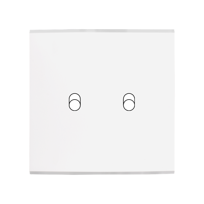 Façade Confidence Laiton Blanc Simple 2 trous oblong