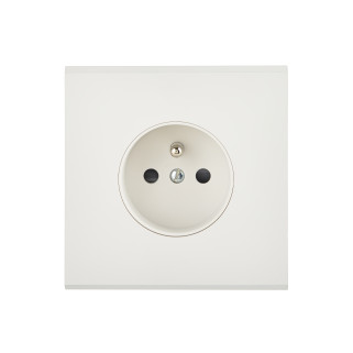 Façade Confidence Laiton Blanc Simple Prise courant. Façade magnétiqu
