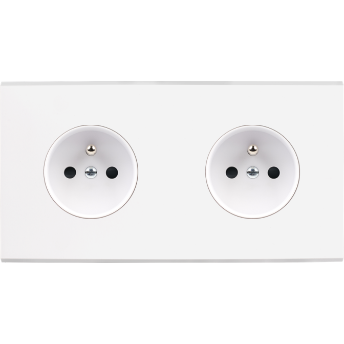 Façade Confidence Laiton Blanc Double Horizontale PC Pc