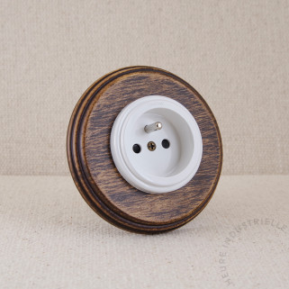 PCT Garby Colonial porc. BL puits plastique BL + plaque bois vieilli