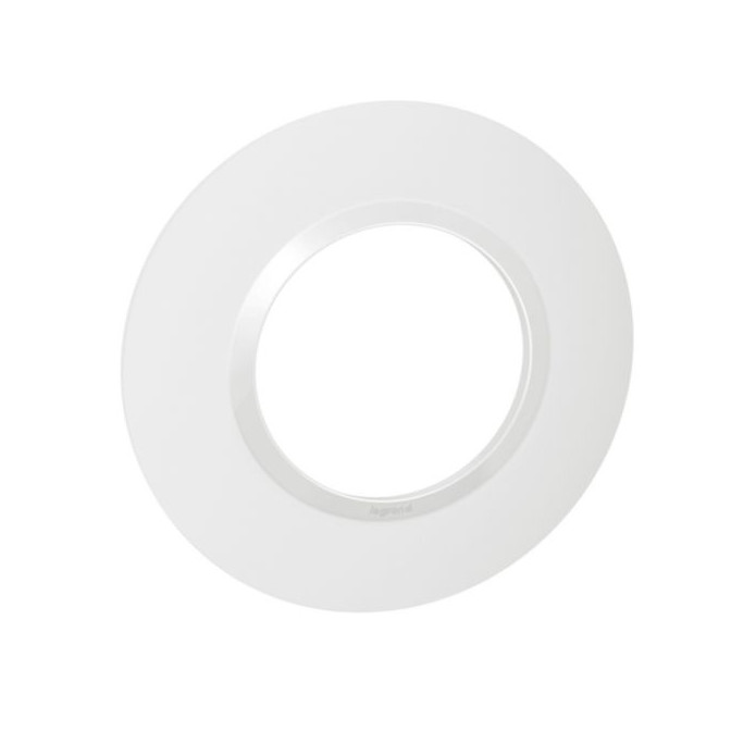 Plaque ronde dooxie 1 poste finition blanc