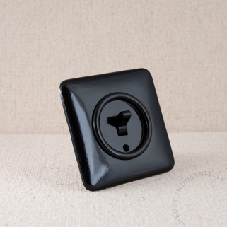 Va-et-vient à bascule THPG Bakélite noir carré