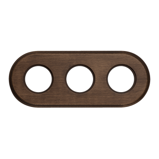 Plaque 3 postes hêtre vieilli