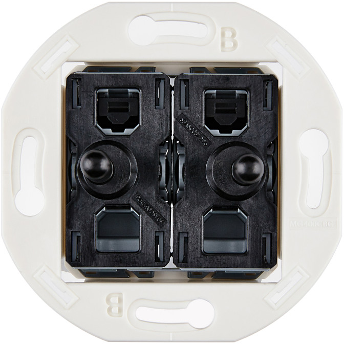 Mécanisme 2 Vv Et/Ou Poussoir Noir Collection Iris