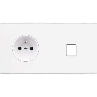 Façade Confidence Laiton Blanc Double Horizontale PC M1