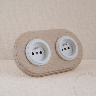 PCT x2 Garby Colonial porc. BL puits plastique BL + plaque porc. BL