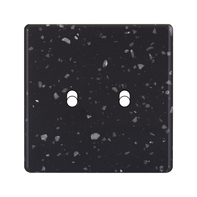 Façade Hitera Noir Terrazzo Simple à deux leviers. Façade à clip.