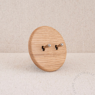 Interrupteur double Iris Bois MODELEC x Heure Industrielle