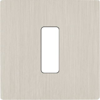 Façade M Nickel Brosse Simple 1 Bouton magnétique