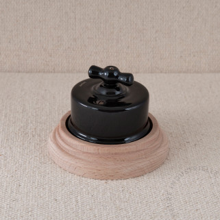 BP rotatif Garby porc. noire manette noire socle Bois brut