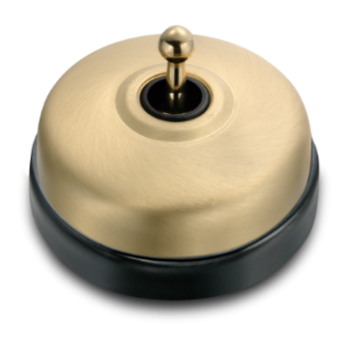 VV doré satin manette doré brillant porcelaine noire ss passe-câble