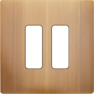 Façade M Vieux Bronze Brosse Simple 2 Boutons magnétique