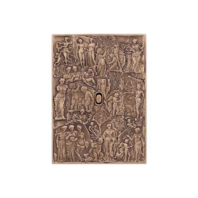 Interrupteur Meljac Tournaire Bas-relief - Bronze Moyen dépoli