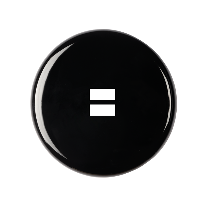 Façade Iris by MODELEC Porcelaine noire simple poste chargeur 2 usb