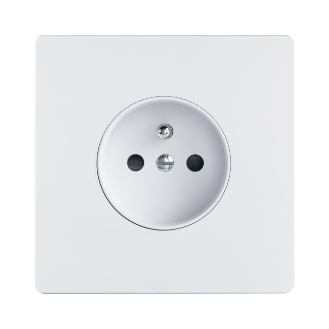 Façade M Blanc Mat Simple 1 Prise magnétique
