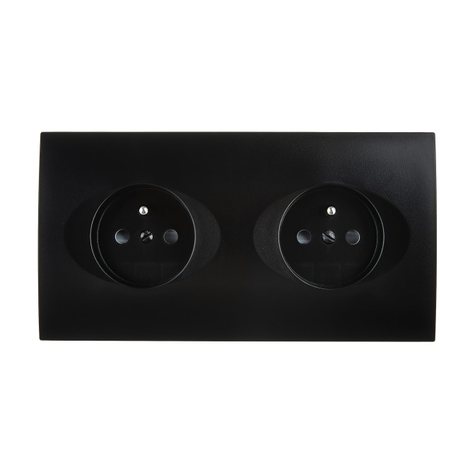 Façade Karo Noir Double Horizontale PC Pc