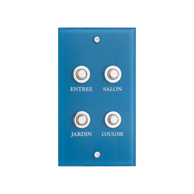 Interrupteur quadruple Meljac Pierrot - Bleu