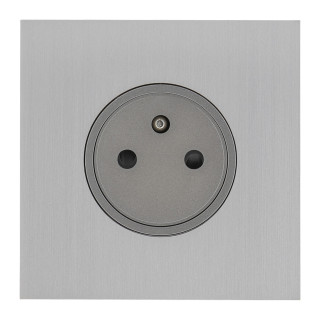 Art d'Arnould Epure prise de courant 2P+T 16A - acier brossé