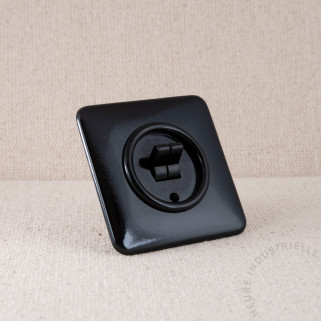 Va-et-vient à bascule THPG Bakélite noir carré