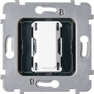 Mécanisme Plat Bouton Vv Ou Poussoir Collection M Blanc