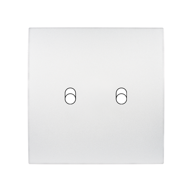 Façade Karo Blanc Soft Touch Simple à 2 leviers, façade à clip.