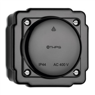 BOITE DE DERIVATION IP44  BAKELITE NOIRE CARREE