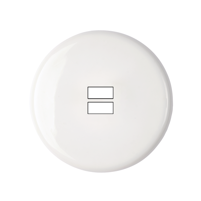 Façade Iris by MODELEC Porcelaine blanche simple poste chargeur 2 usb