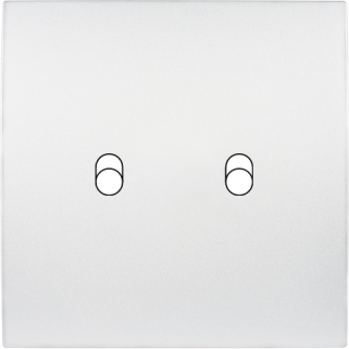 Façade Karo Blanc Soft Touch Simple à 2 leviers, façade à clip.