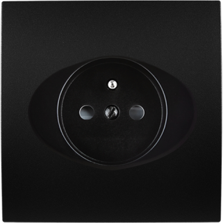 Façade Karo Noir Soft Touch Simple PC 2P+T - Façade à clip.