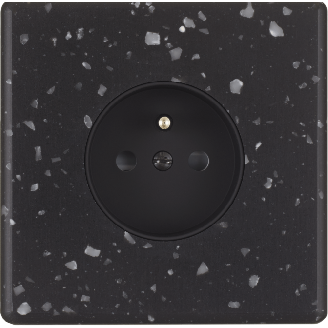 Façade Hitera Noir Terrazzo Simple Pc - Façade à clip.