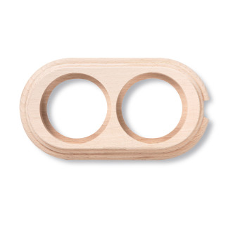 Socle 2 elements verticale avec 1 trou hêtre ss vernis