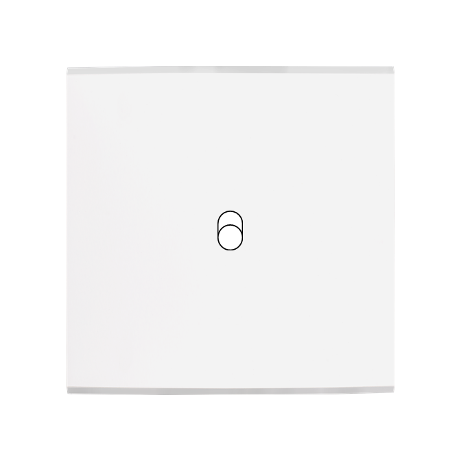 Façade Confidence Laiton Blanc Simple 1 trou oblong