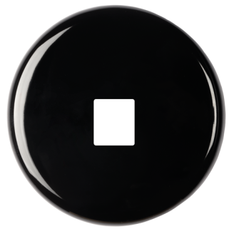 Façade Iris by MODELEC Porcelaine noire simple poste prise media